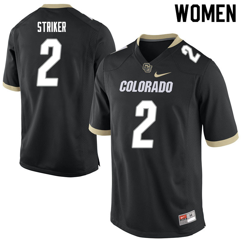 Women #2 Jaylen Striker Colorado Buffaloes College Football Jerseys Sale-Black - Click Image to Close